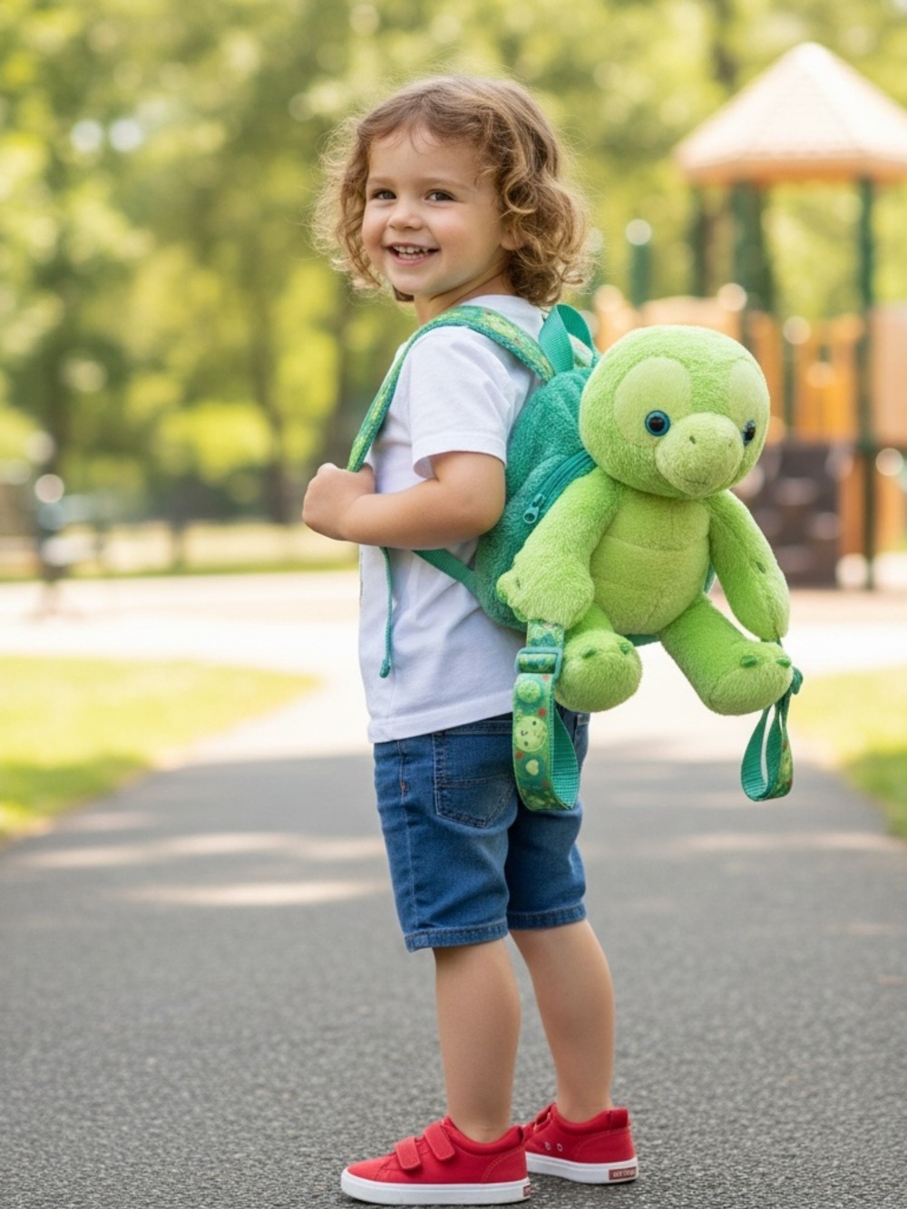 Aulani Disney Exclusive Duffy & Friends Olu the Turtle Plush Backpack Rare